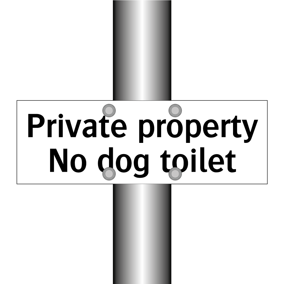 Private property No dog toilet