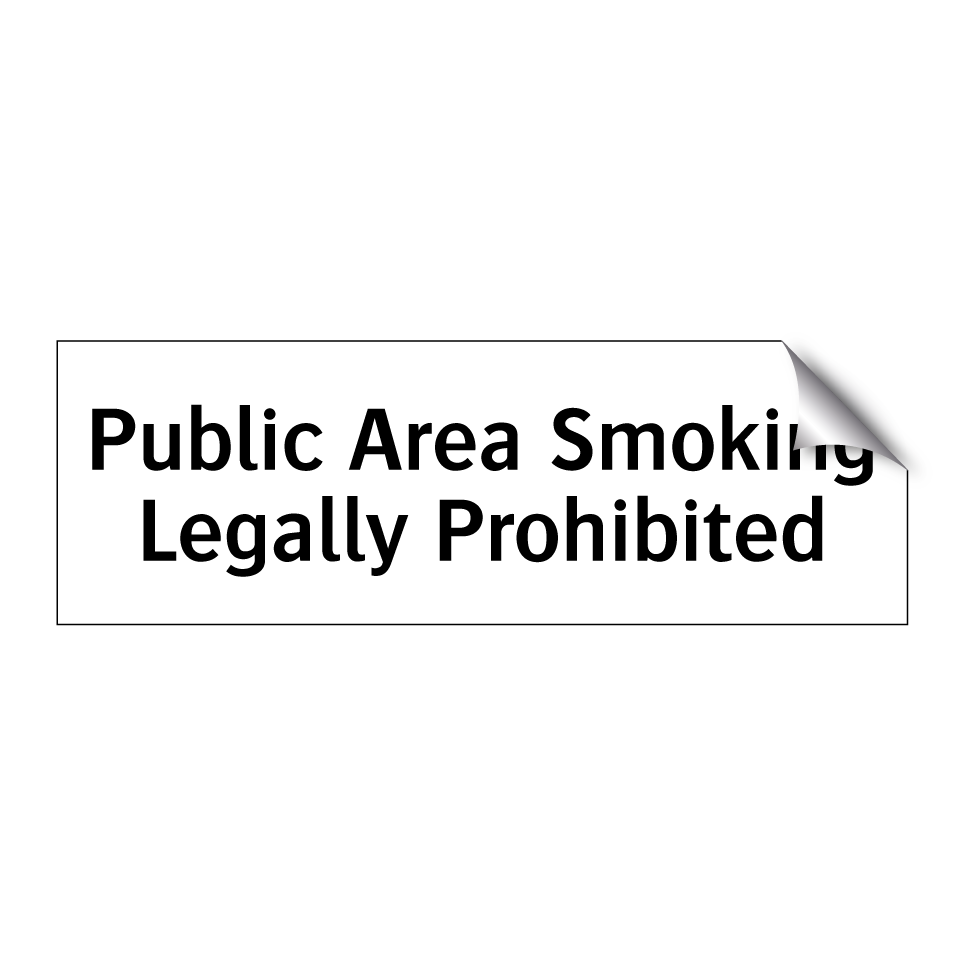 Public Area Smoking Legally Prohibited