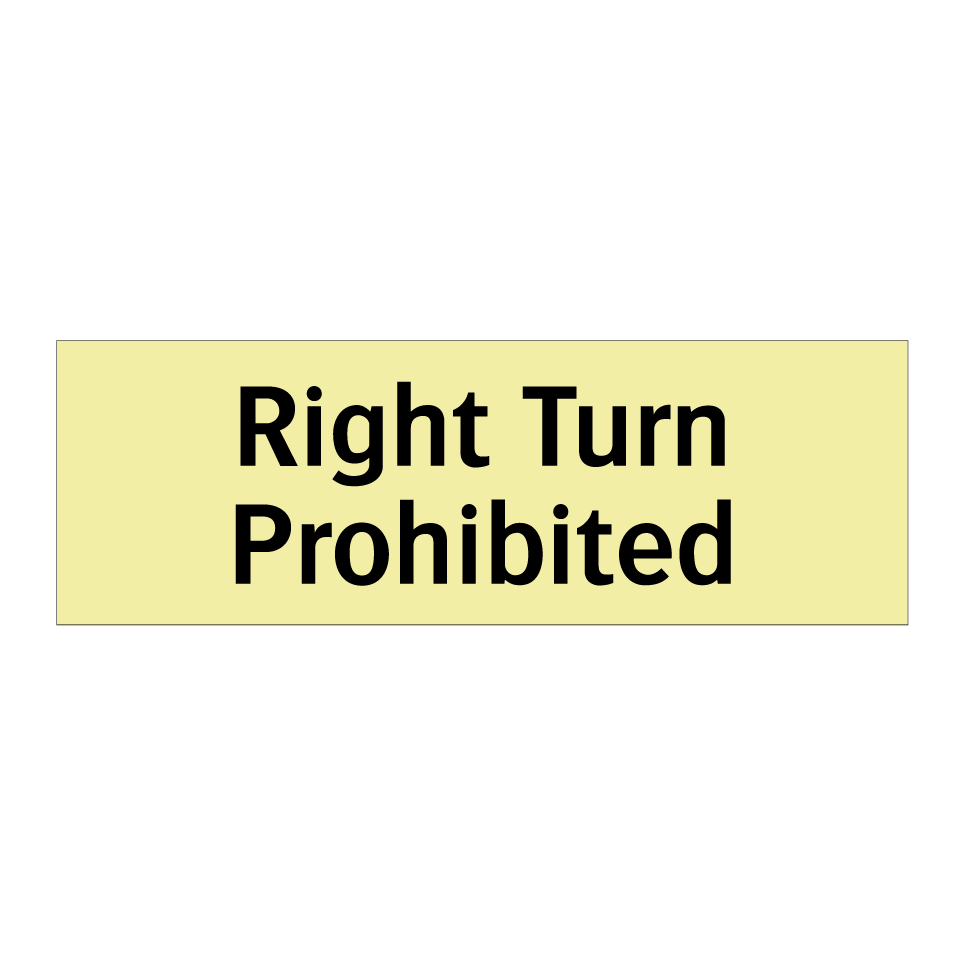 Right Turn Prohibited