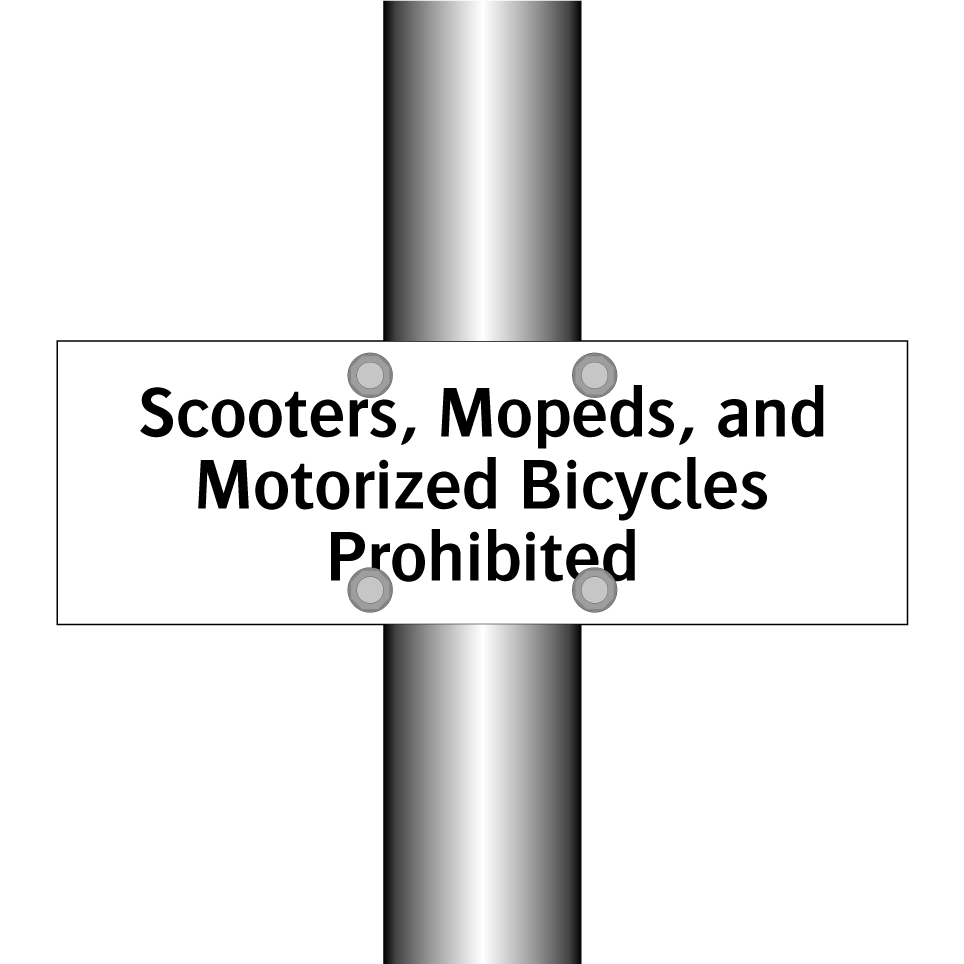 Scooters, Mopeds, and Motorized Bicycles Prohibited