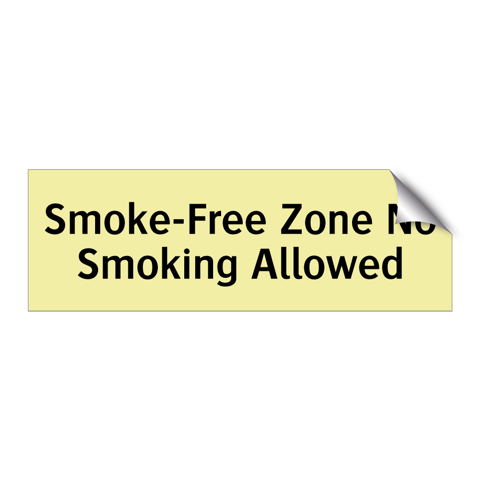 Smoke-Free Zone No Smoking Allowed