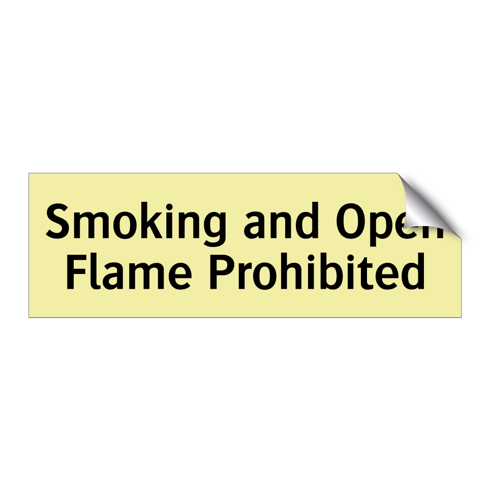 Smoking and Open Flame Prohibited