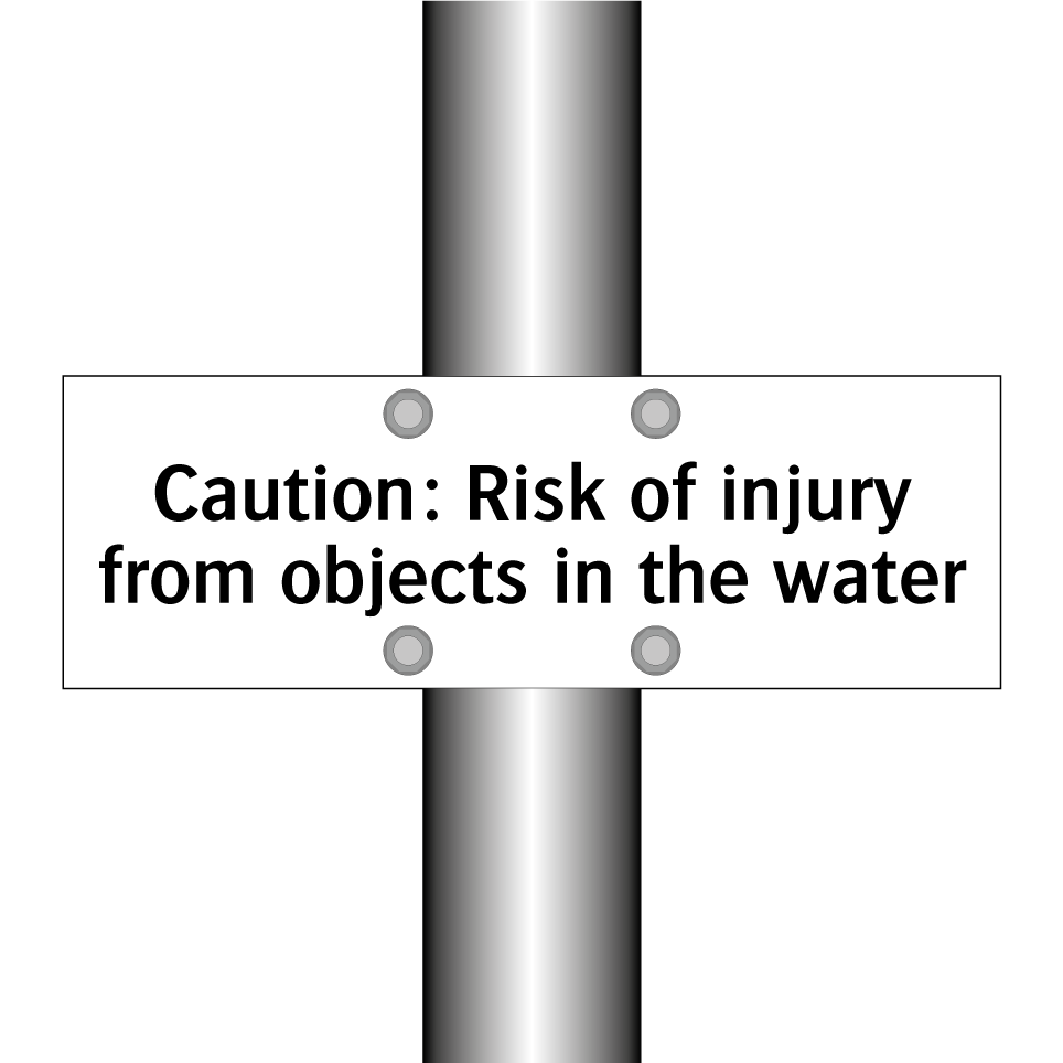 Caution: Risk of injury from objects in the water