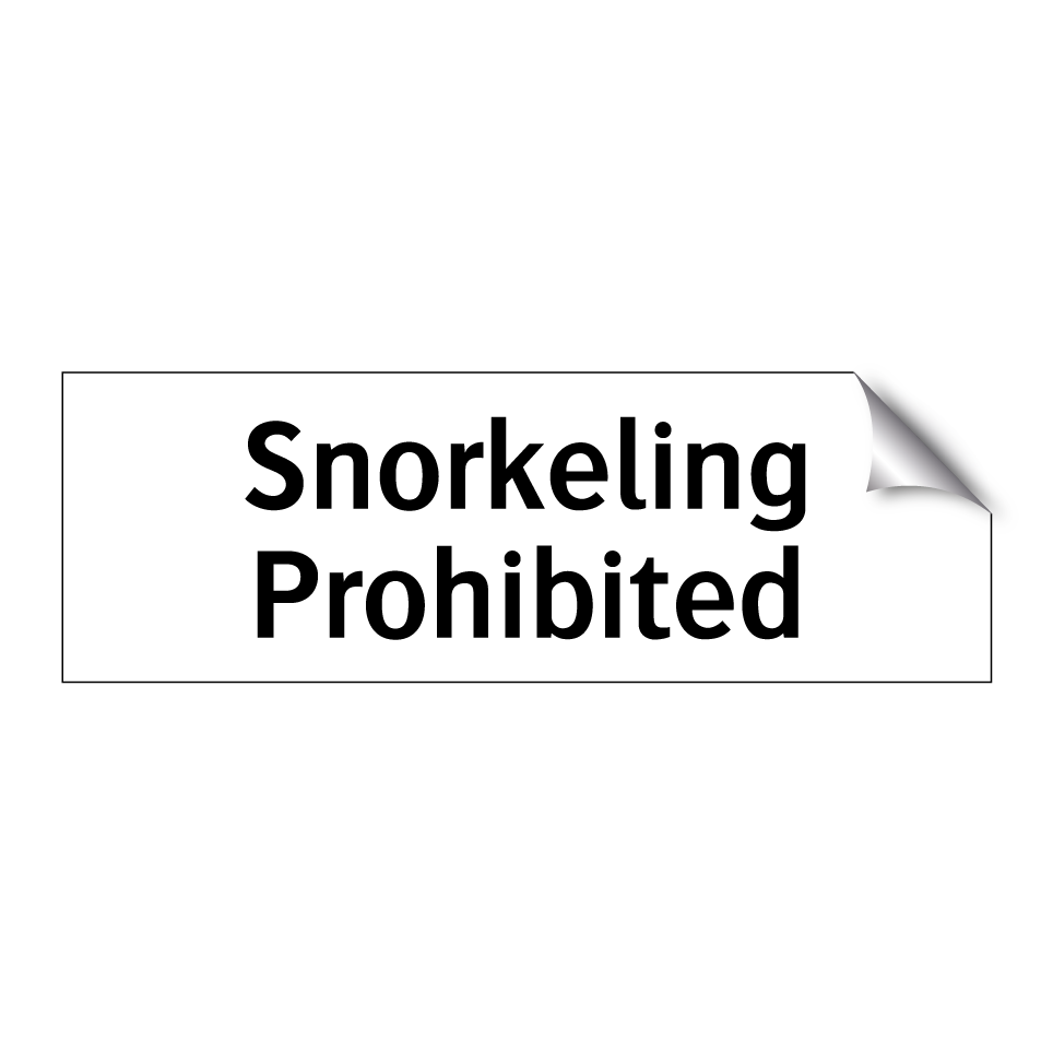 Snorkeling Prohibited