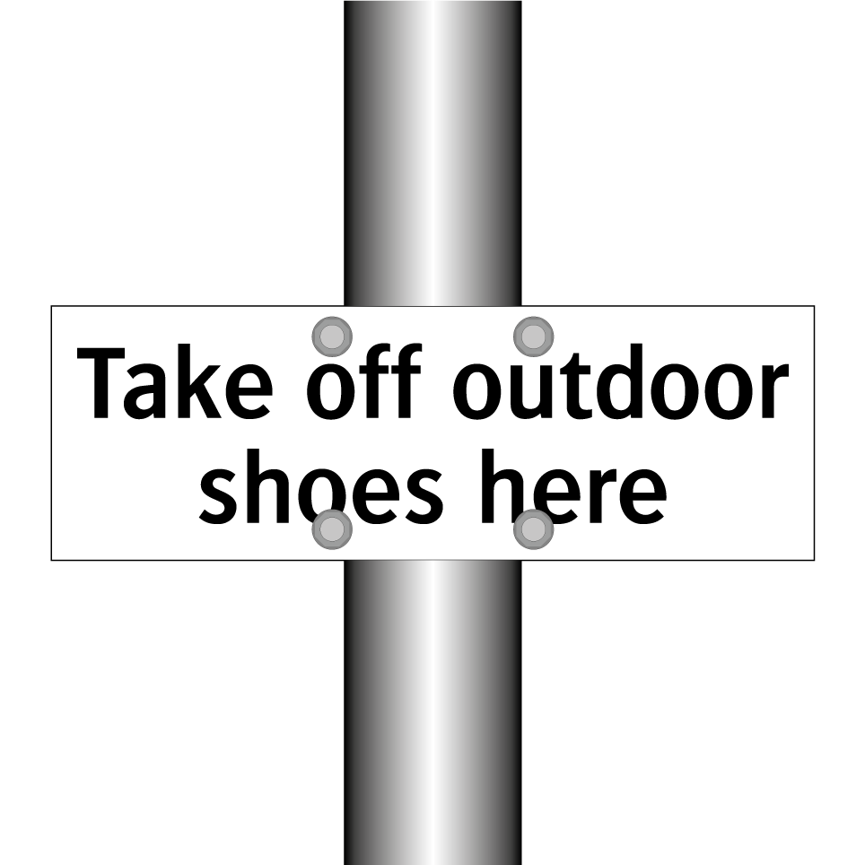 Take off outdoor shoes here