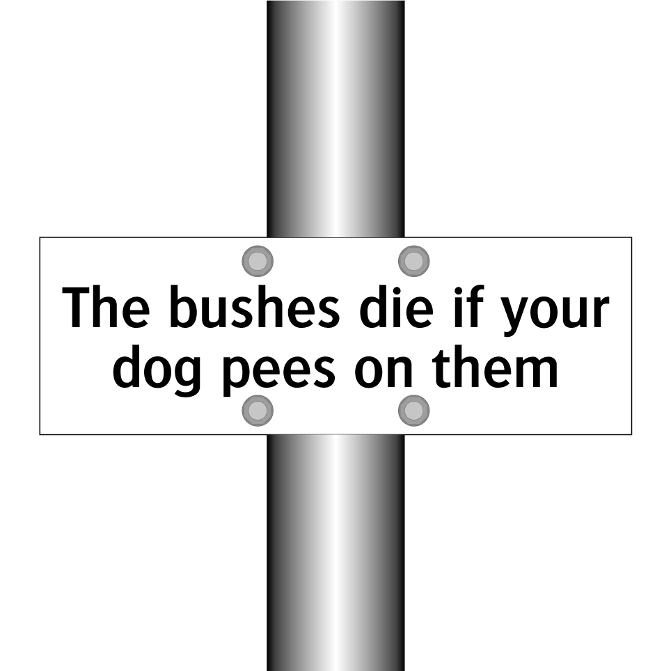 The bushes die if your dog pees on them