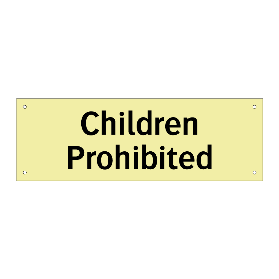 Children Prohibited