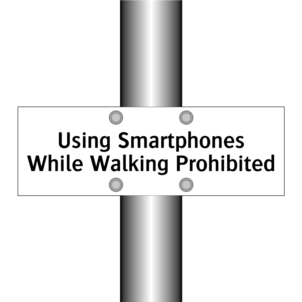 Using Smartphones While Walking Prohibited