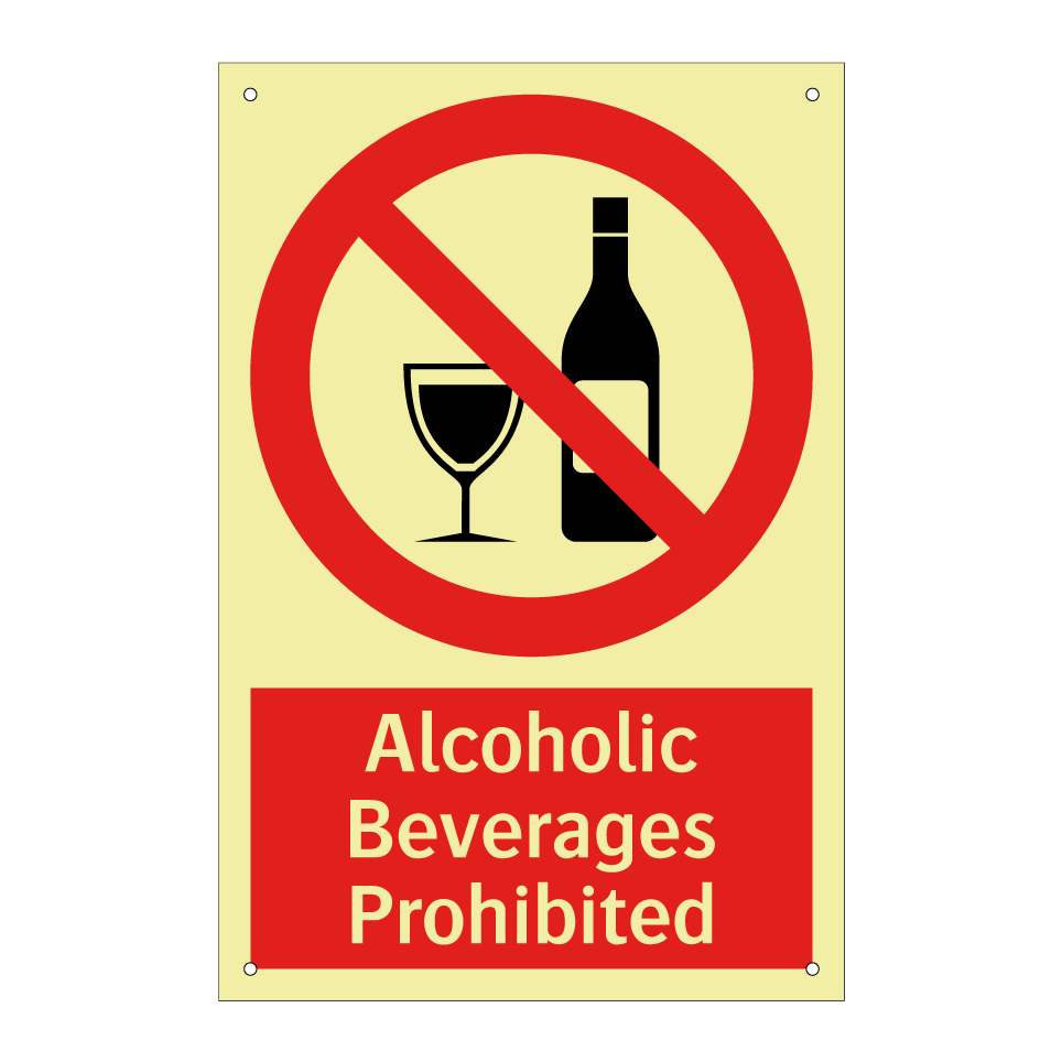Alcoholic Beverages Prohibited