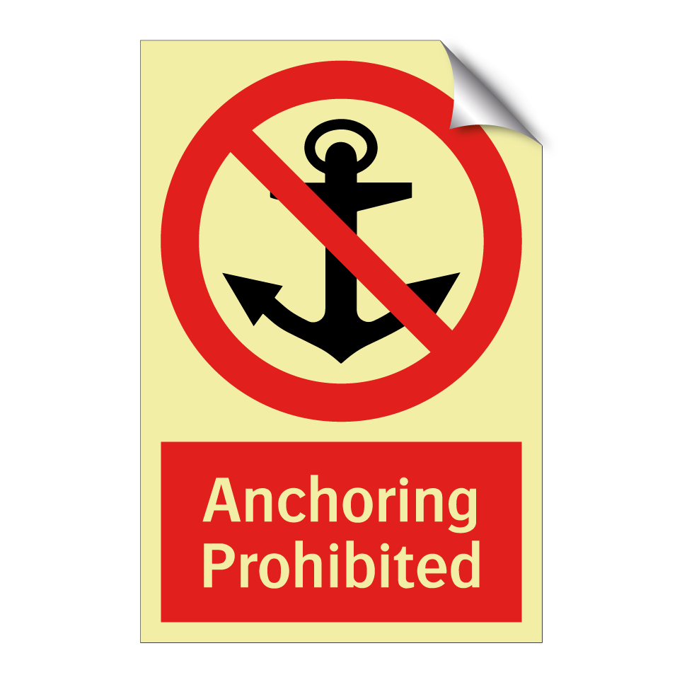 Anchoring Prohibited