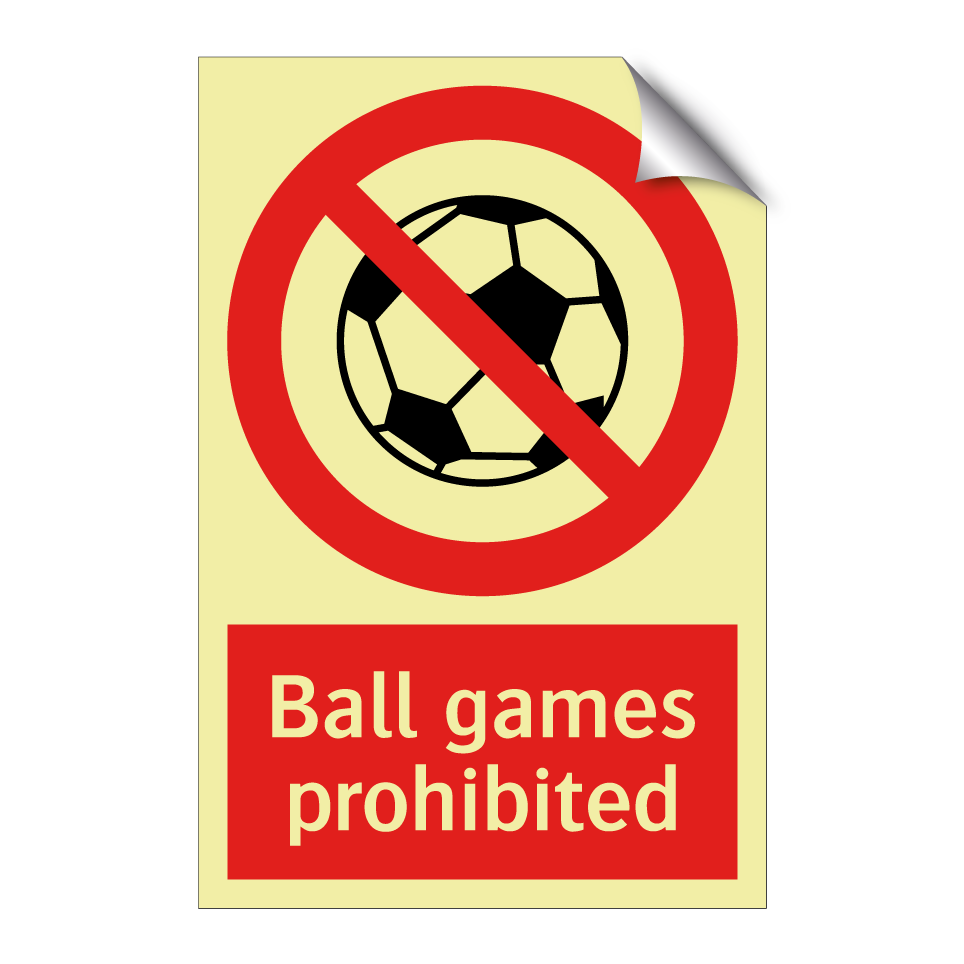 Ball games prohibited