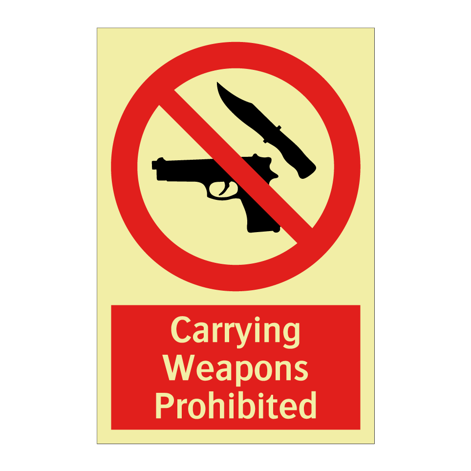 Carrying Weapons Prohibited