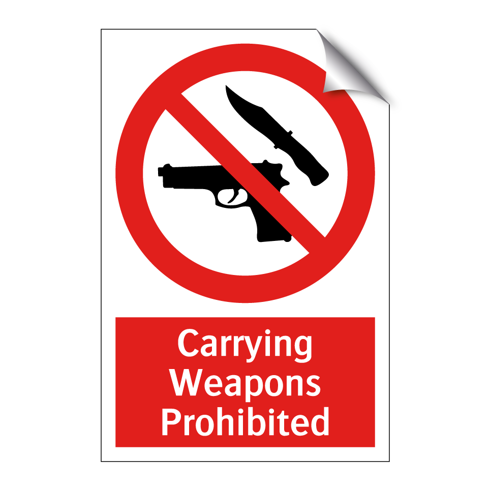 Carrying Weapons Prohibited