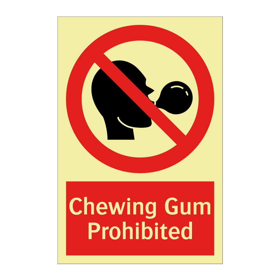 Chewing Gum Prohibited