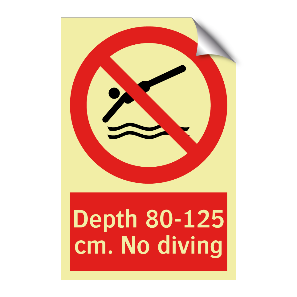 Depth 80-125 cm. No diving