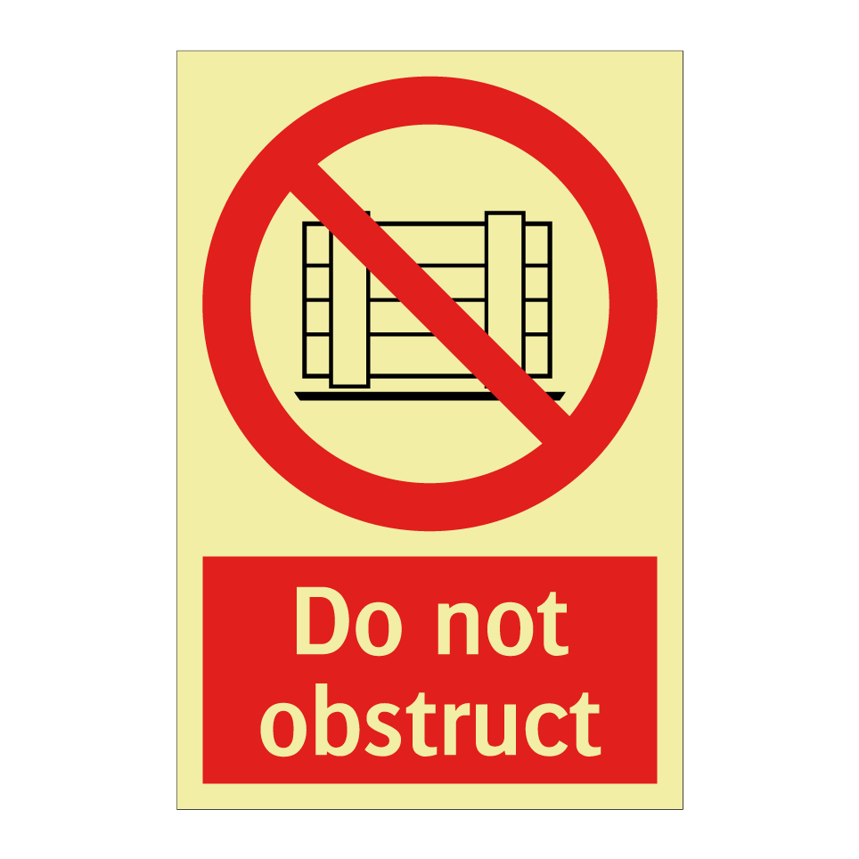 Do not obstruct