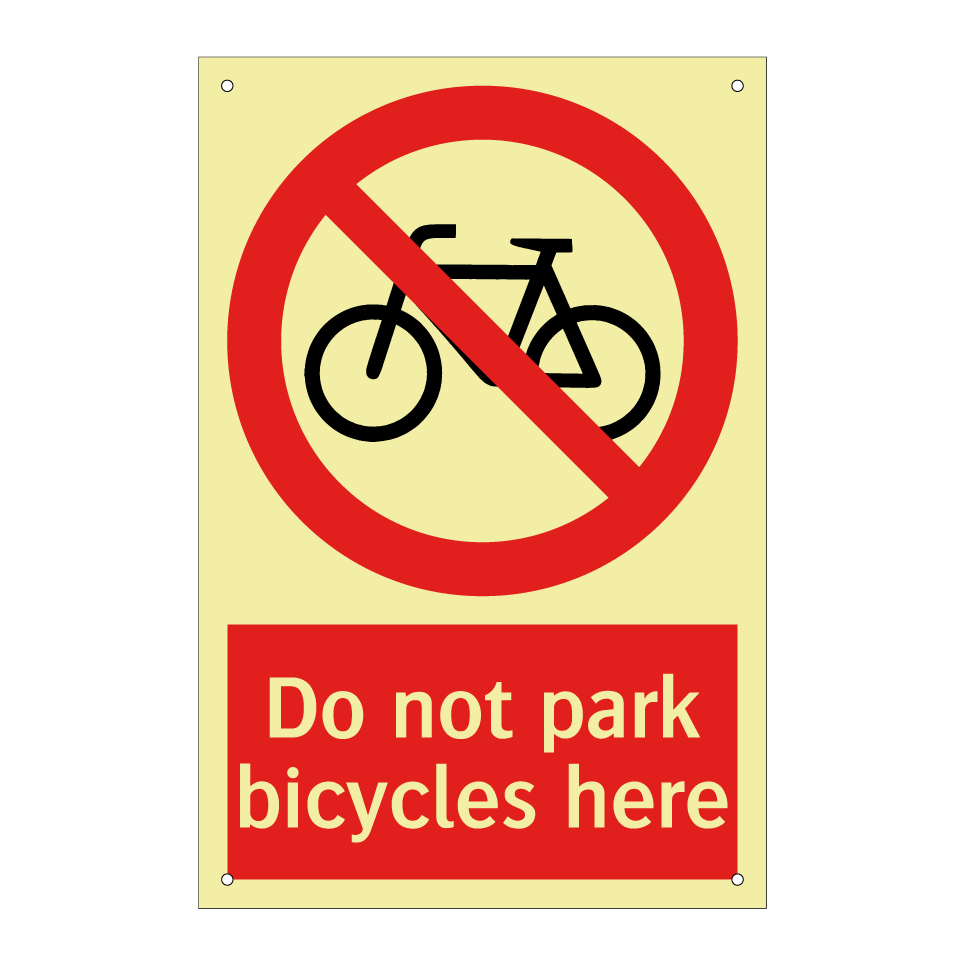 Do not park bicycles here