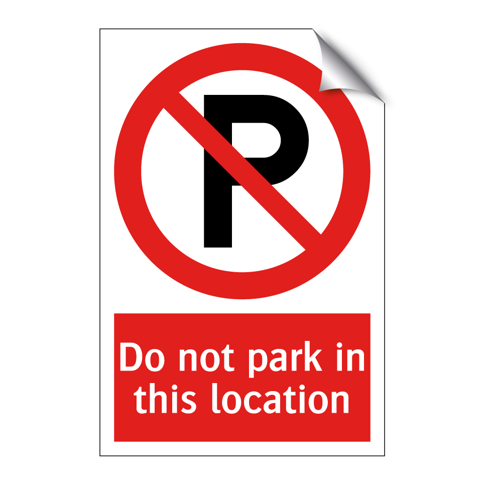 Do not park in this location