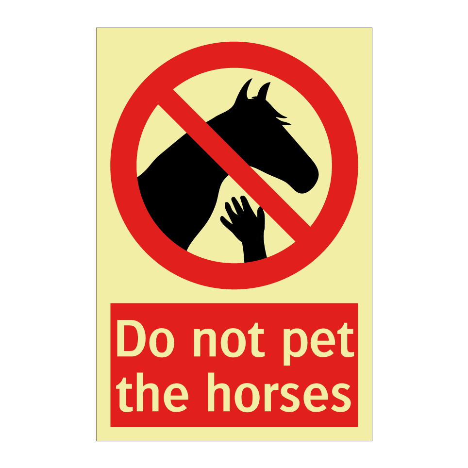 Do not pet the horses