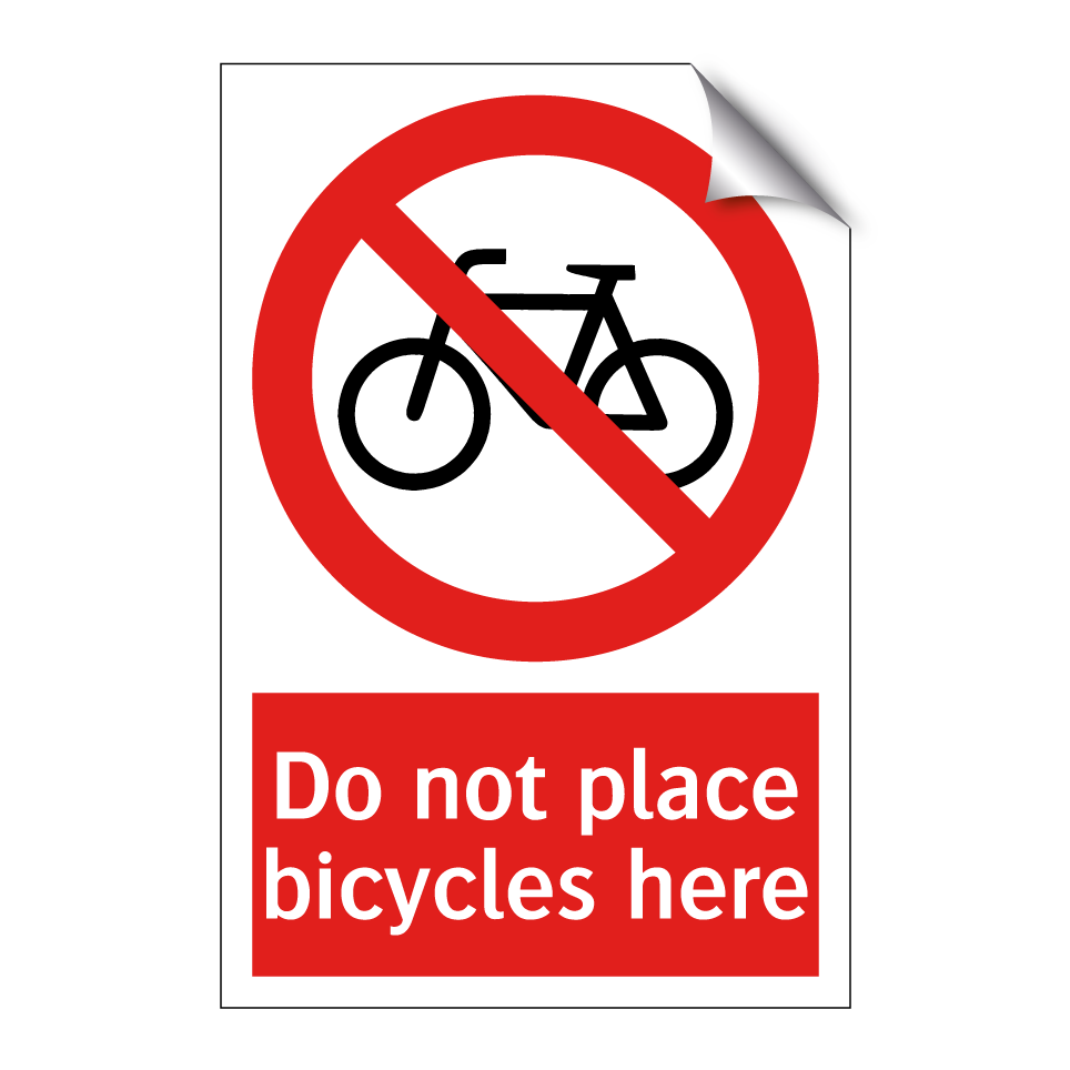 Do not place bicycles here