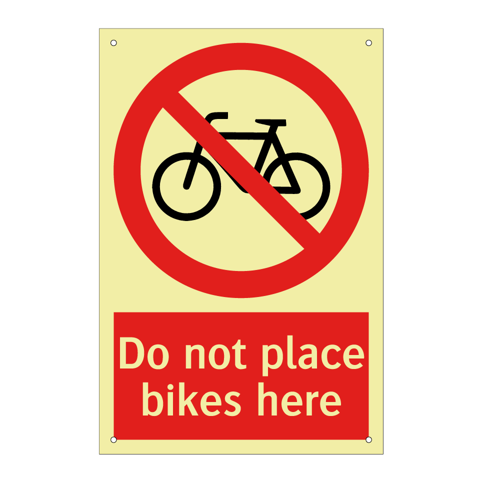 Do not place bikes here