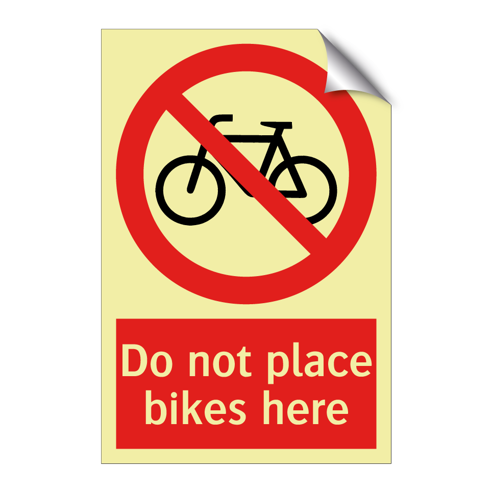 Do not place bikes here