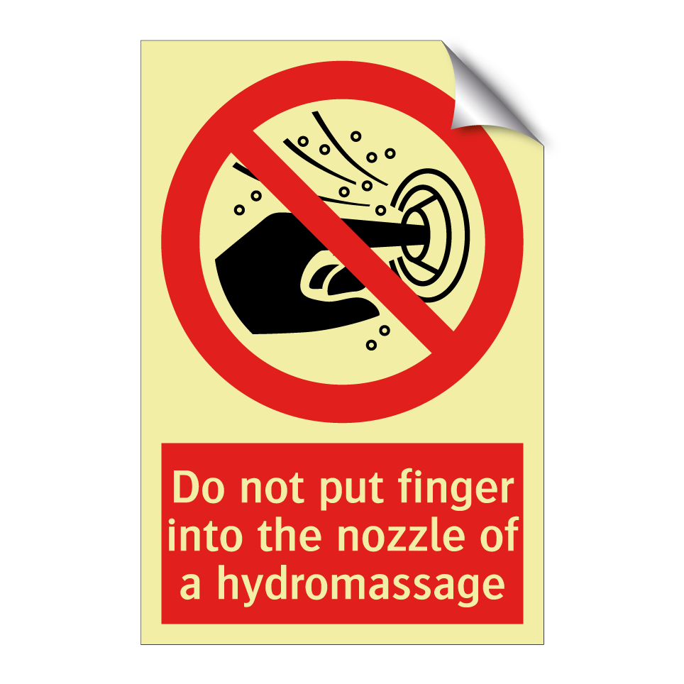 Do not put finger into the nozzle of a hydromassage
