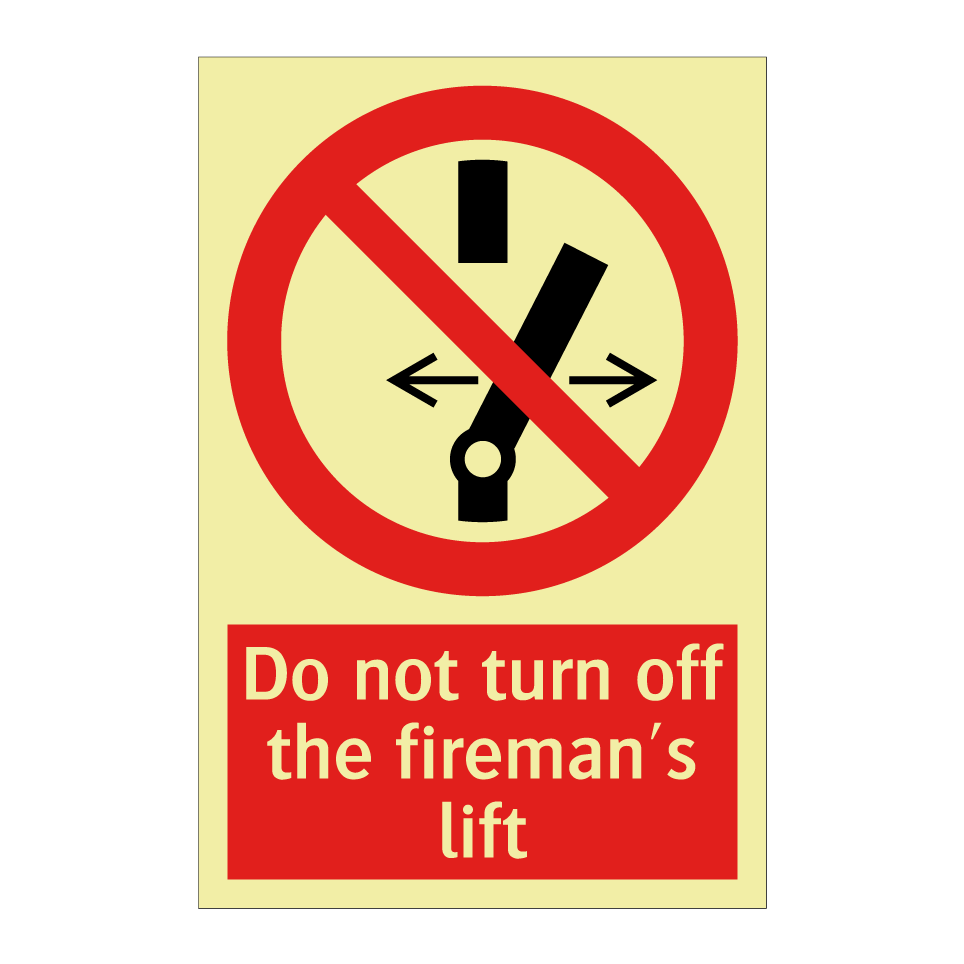 Do not turn off the fireman's lift