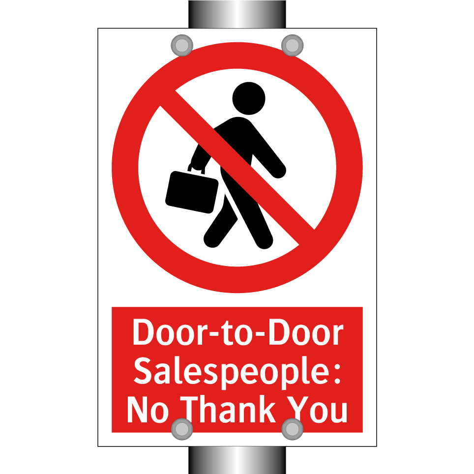 Door-to-Door Salespeople: No Thank You