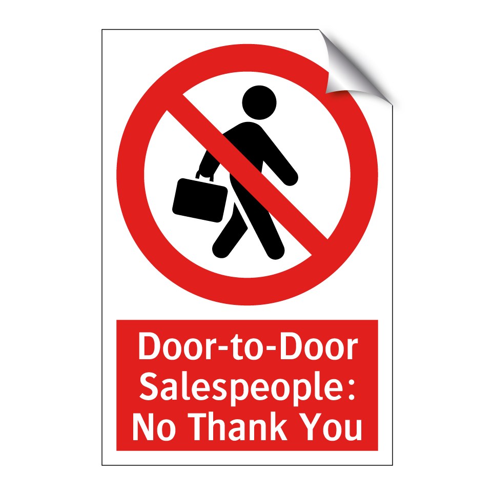 Door-to-Door Salespeople: No Thank You