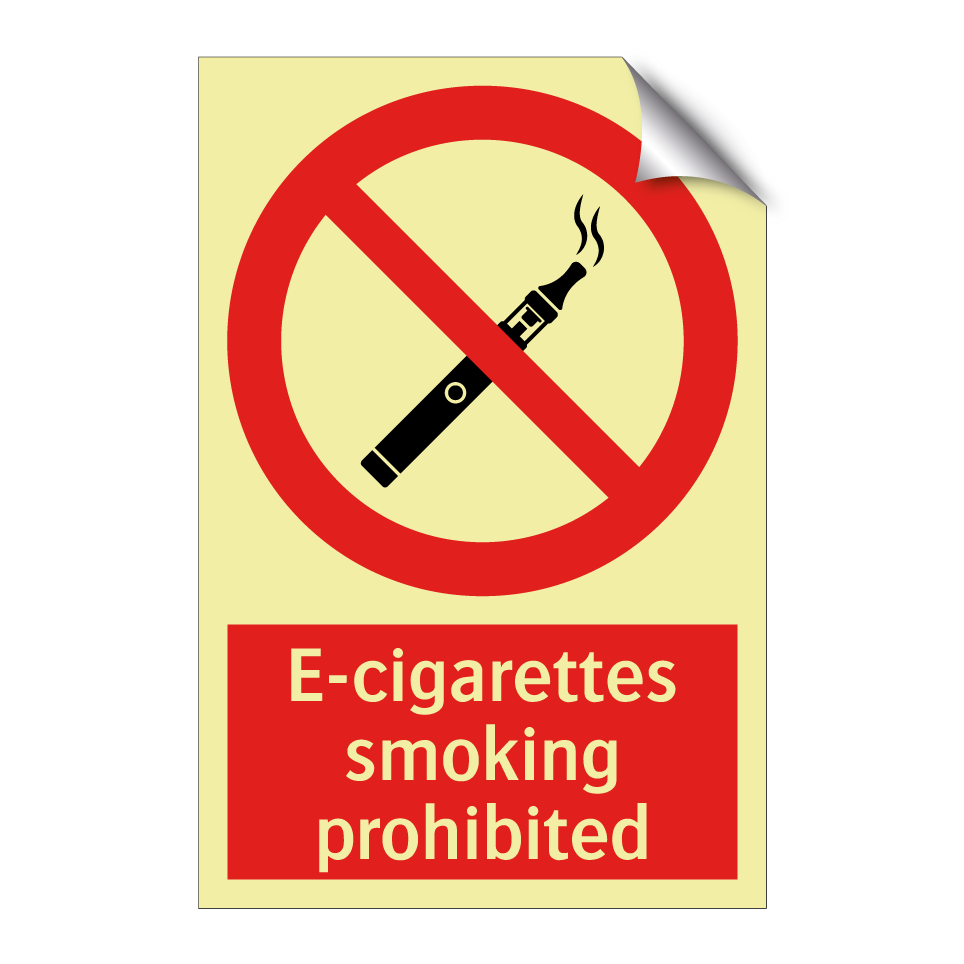 E-cigarettes smoking prohibited