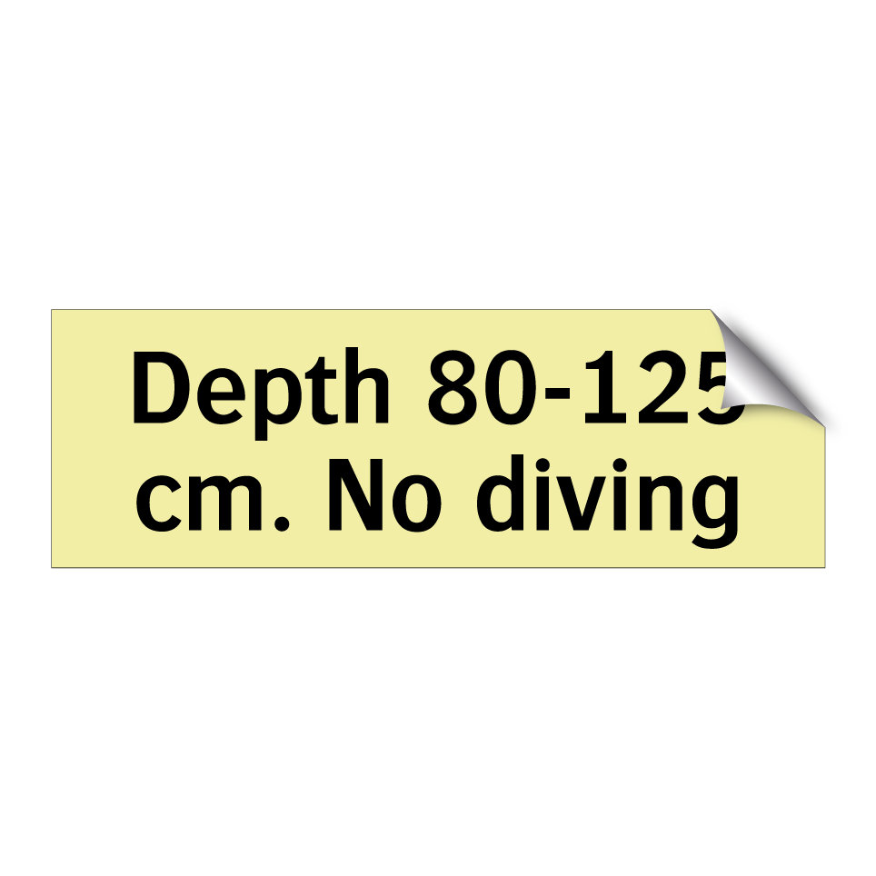 Depth 80-125 cm. No diving