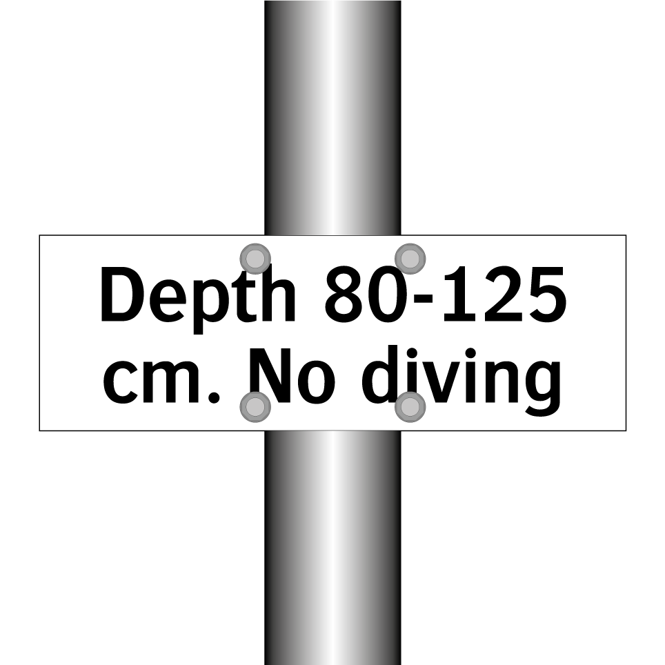 Depth 80-125 cm. No diving