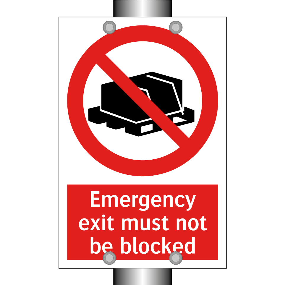 Emergency exit must not be blocked