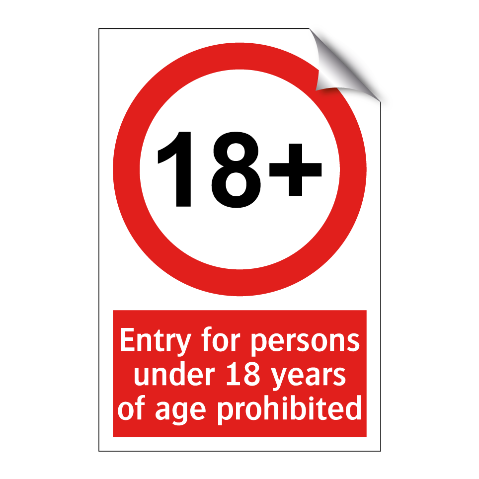 Entry for persons under 18 years of age prohibited