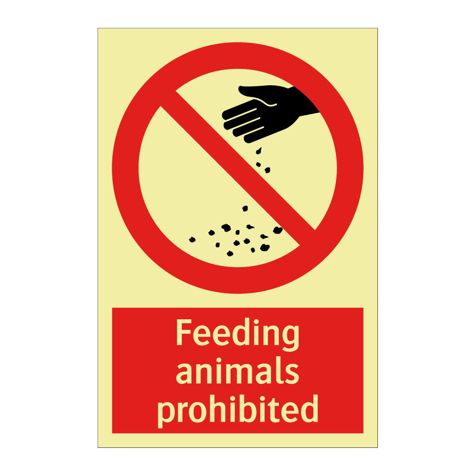 Feeding animals prohibited