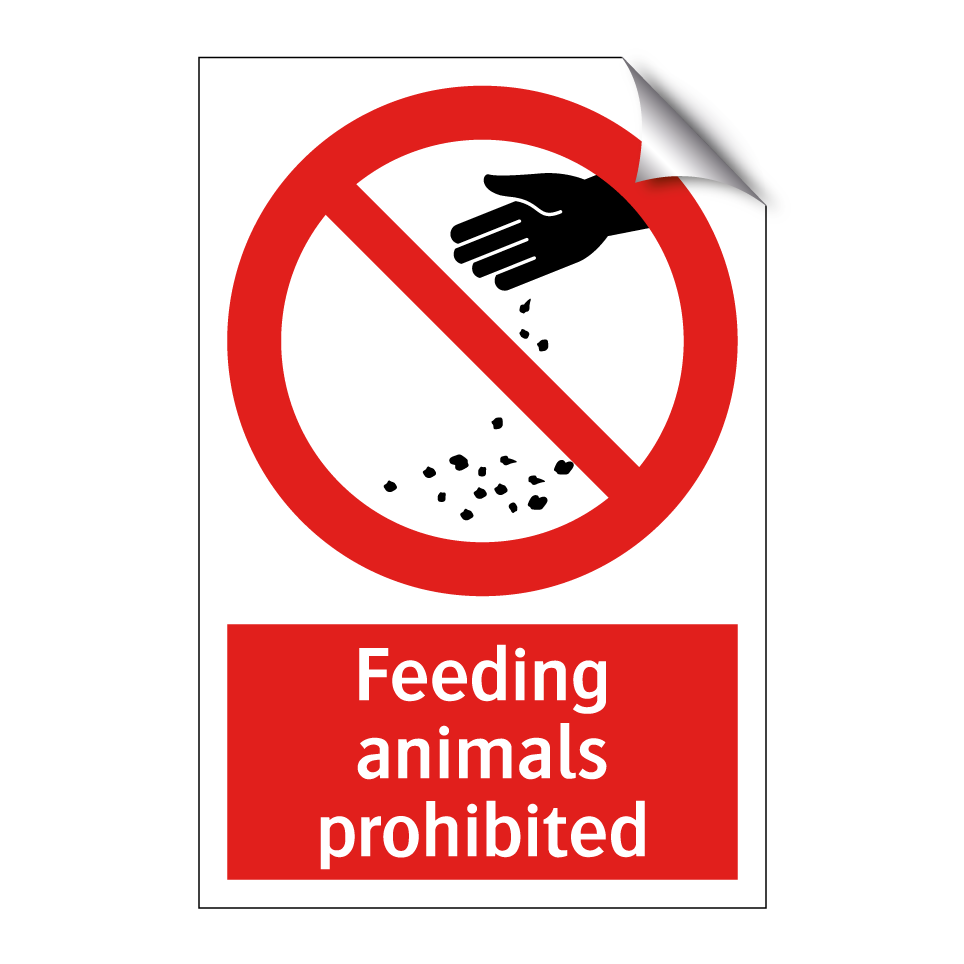 Feeding animals prohibited