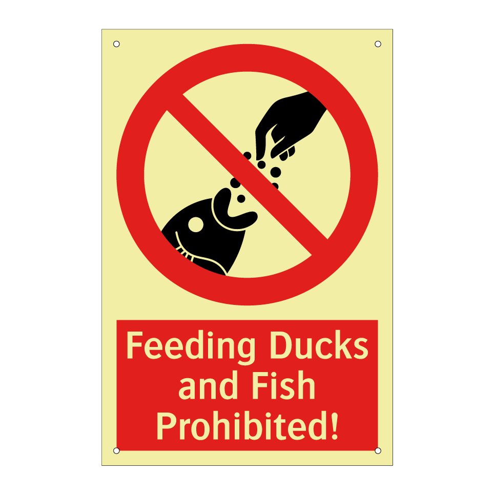 Feeding Ducks and Fish Prohibited!