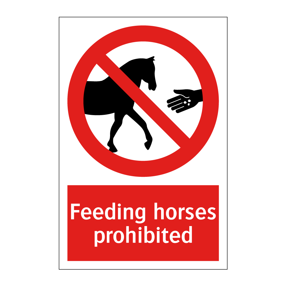 Feeding horses prohibited
