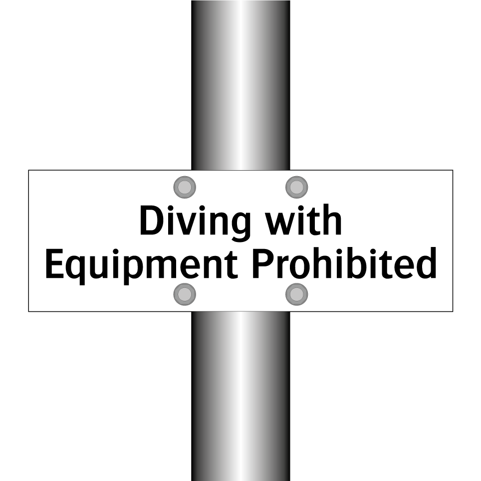 Diving with Equipment Prohibited