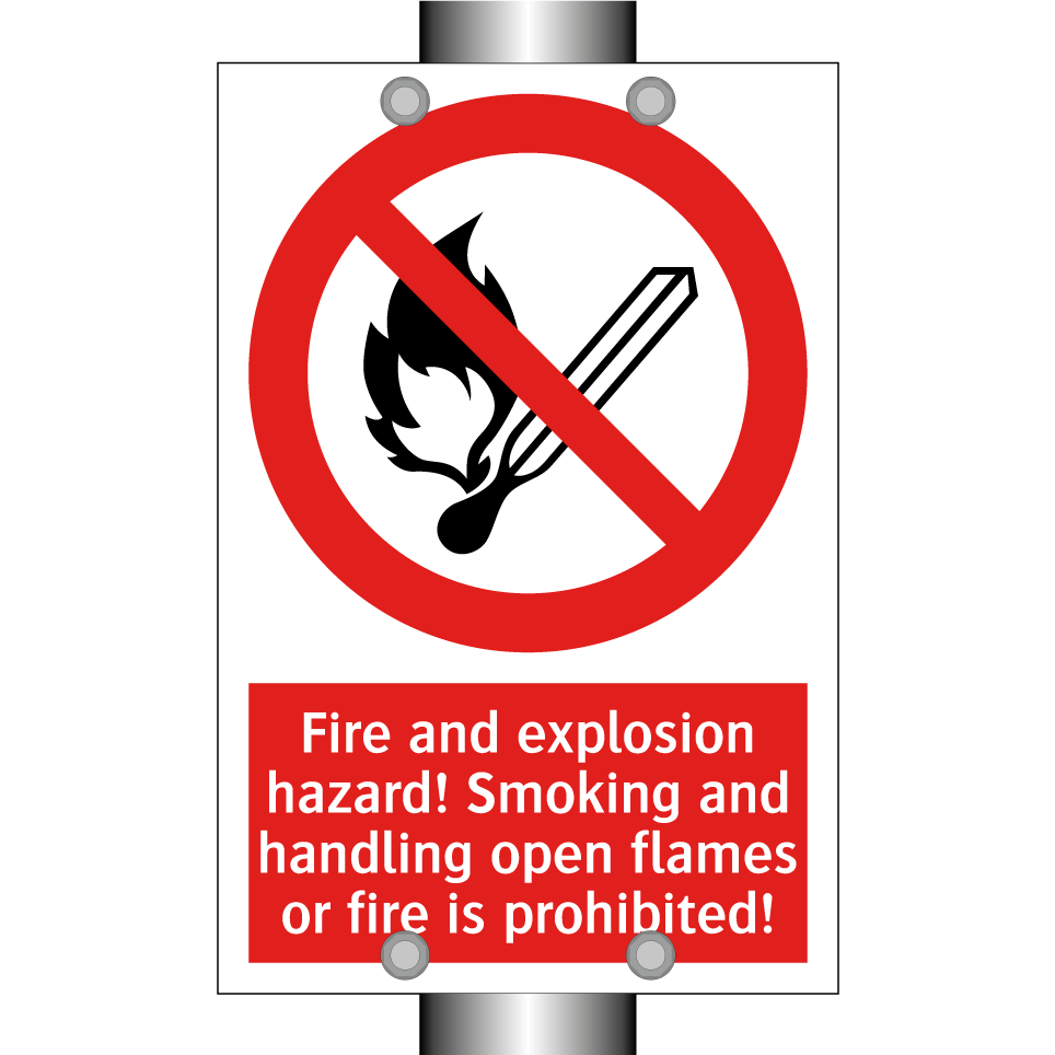 Fire and explosion hazard! Smoking and handling open flames or fire is prohibited!