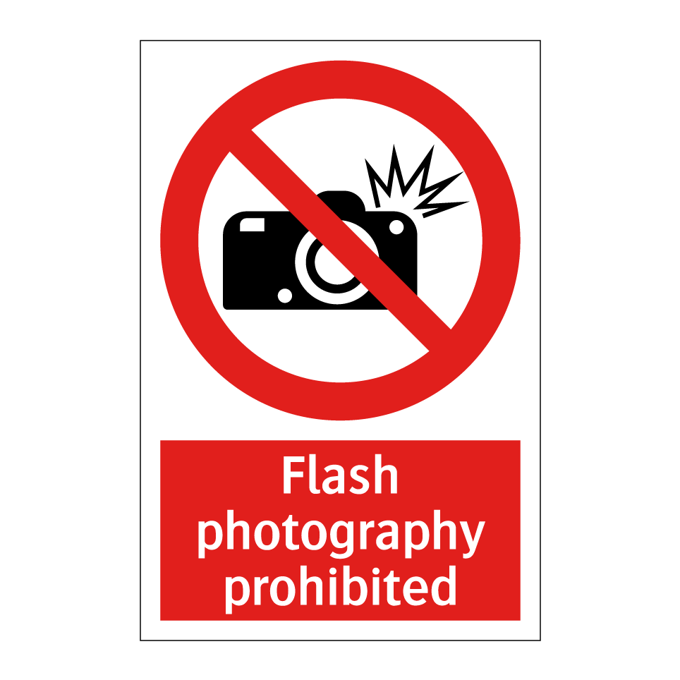 Flash photography prohibited