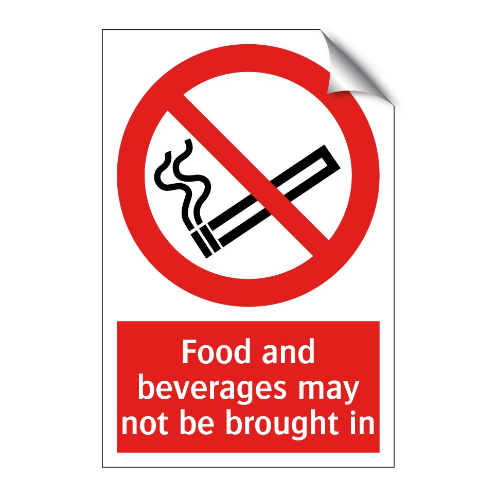 Food and beverages may not be brought in