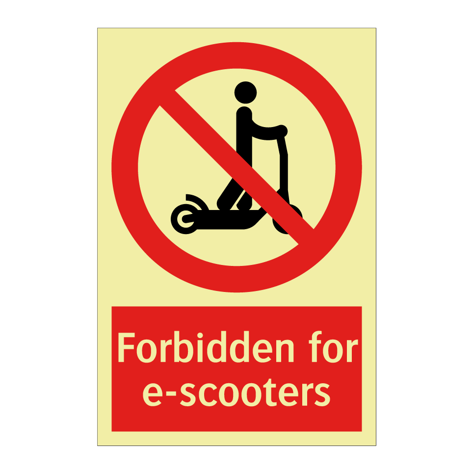 Forbidden for e-scooters