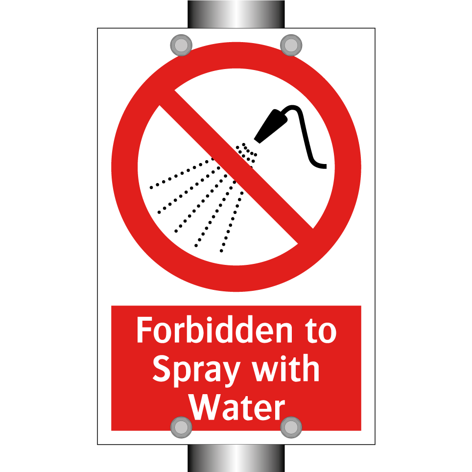 Forbidden to Spray with Water