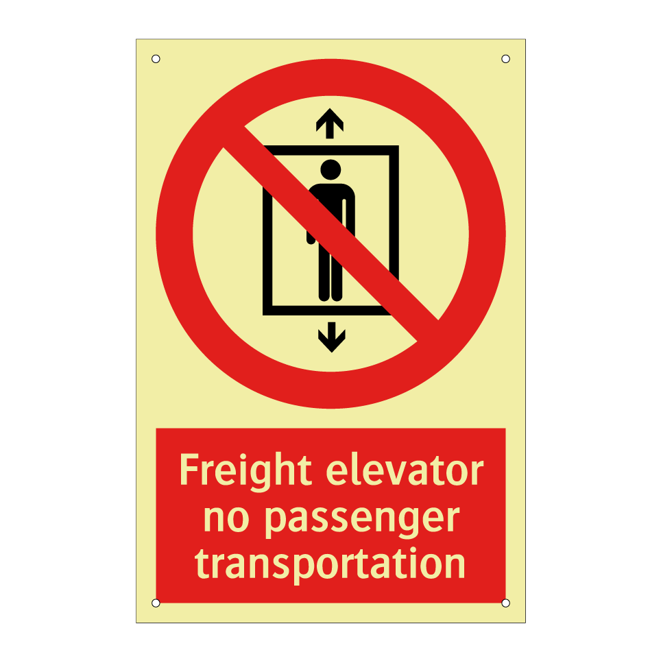 Freight elevator no passenger transportation