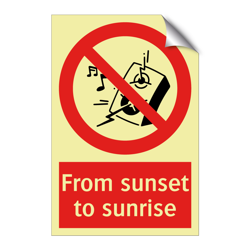 From sunset to sunrise
