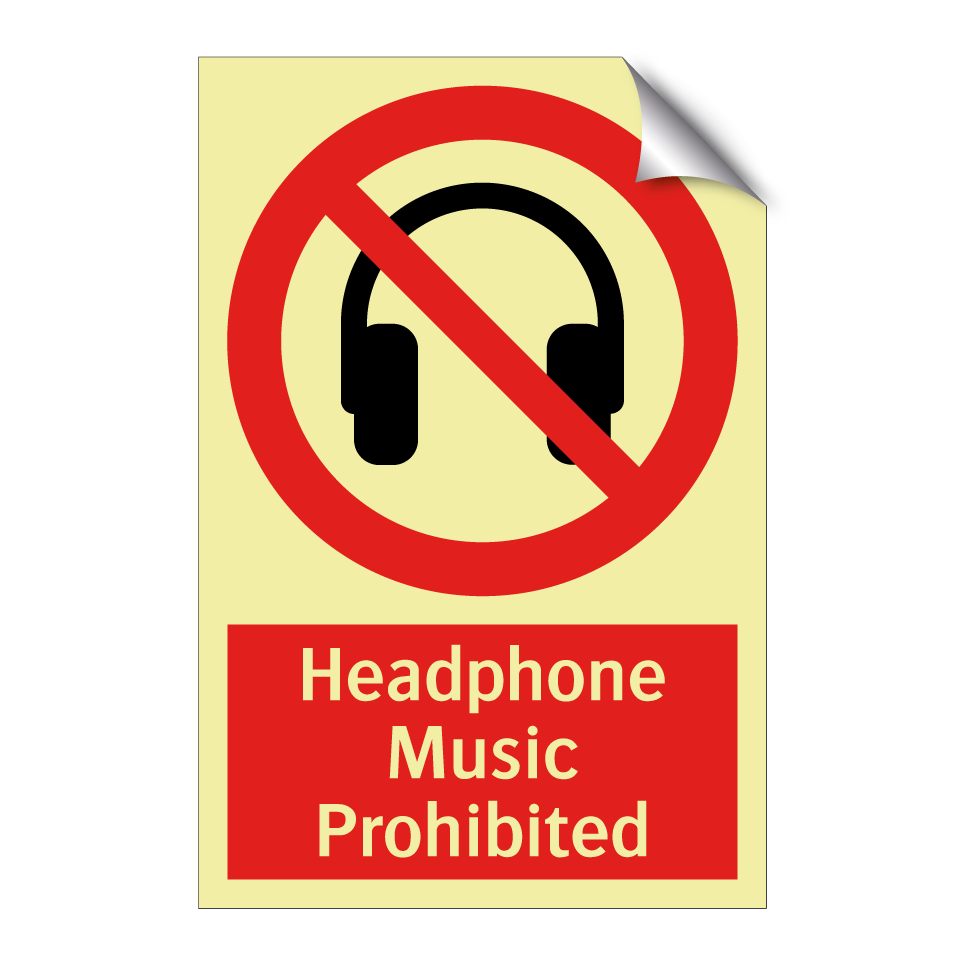 Headphone Music Prohibited