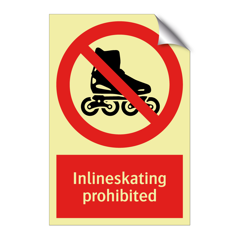 Inlineskating prohibited