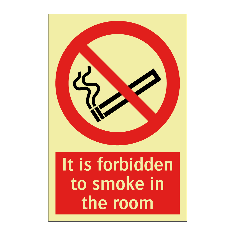 It is forbidden to smoke in the room